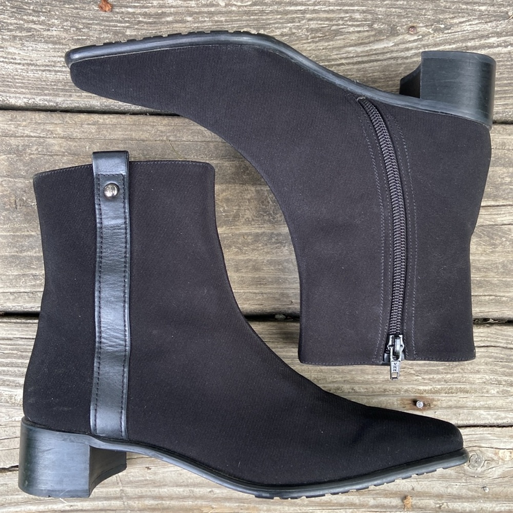 Stuart Weitzman Black GORE‑TEX Waterproof Square Toe Ankle Boot Women's Size 7.5 - Picture 7 of 14